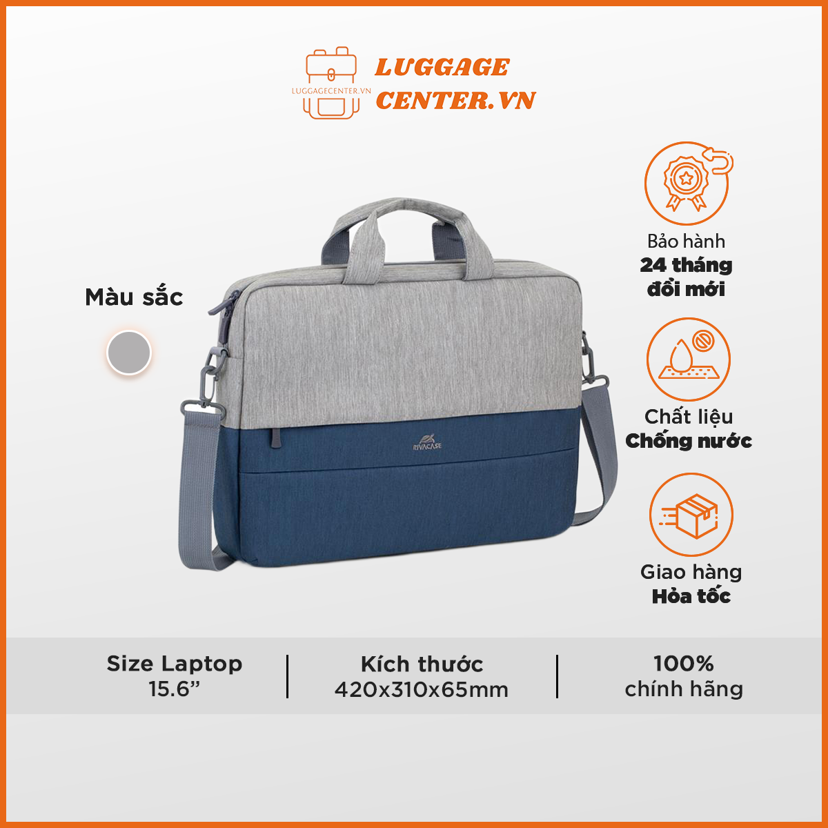Túi xách dành cho laptop 15.6" Rivacase 7532